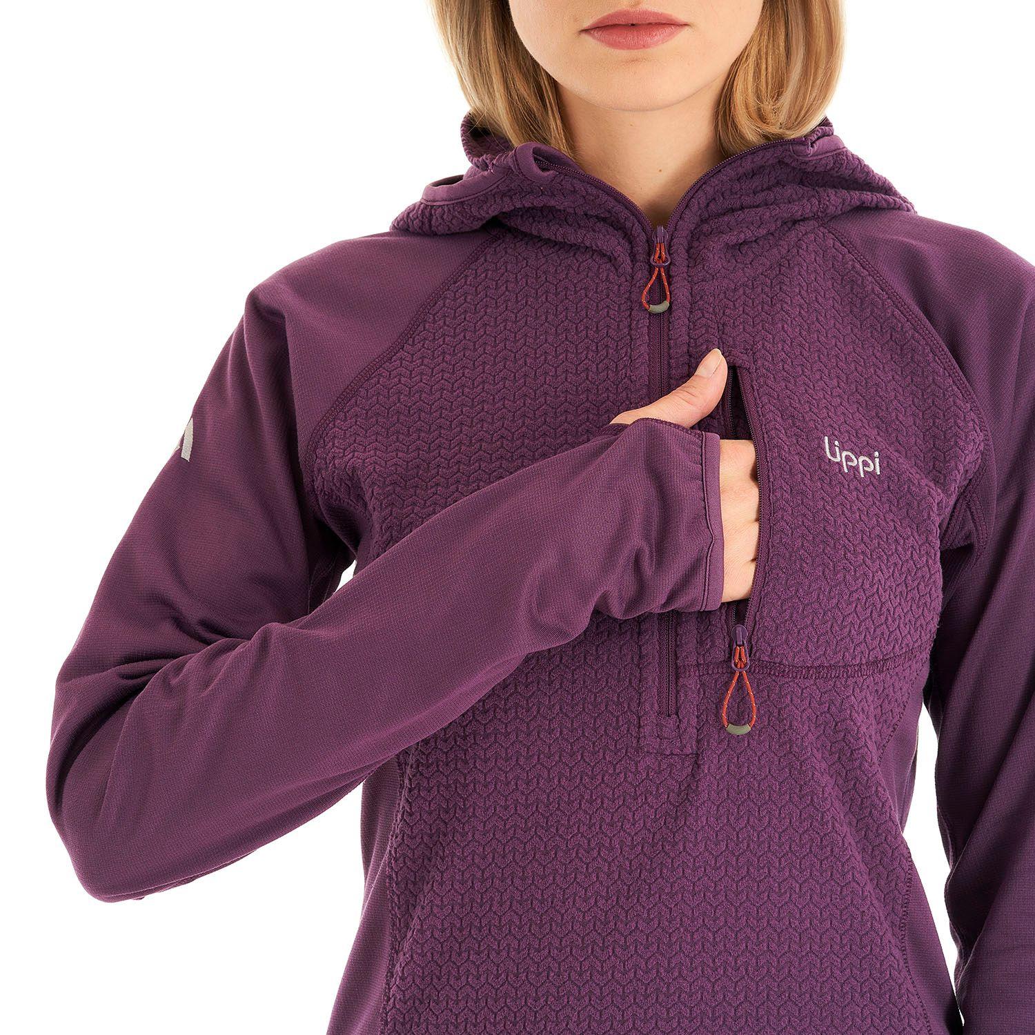Poleron Mujer Jacaranda Mountain Nano-F 14 Zip Hoody Purpura Lippi-7
