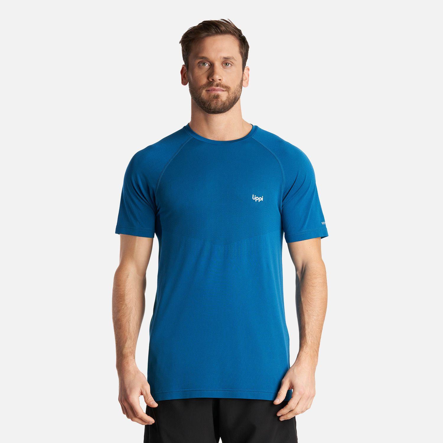 Polera Hombre Essential Sport T-Shirt Azul Lippi V24-1