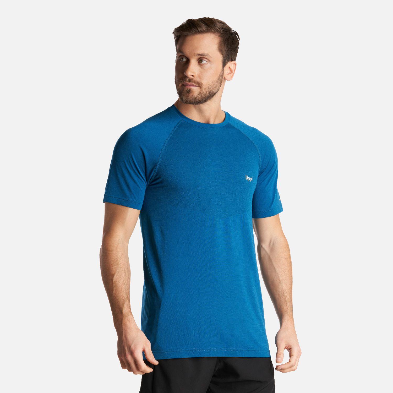 Polera Hombre Essential Sport T-Shirt Azul Lippi V24-2