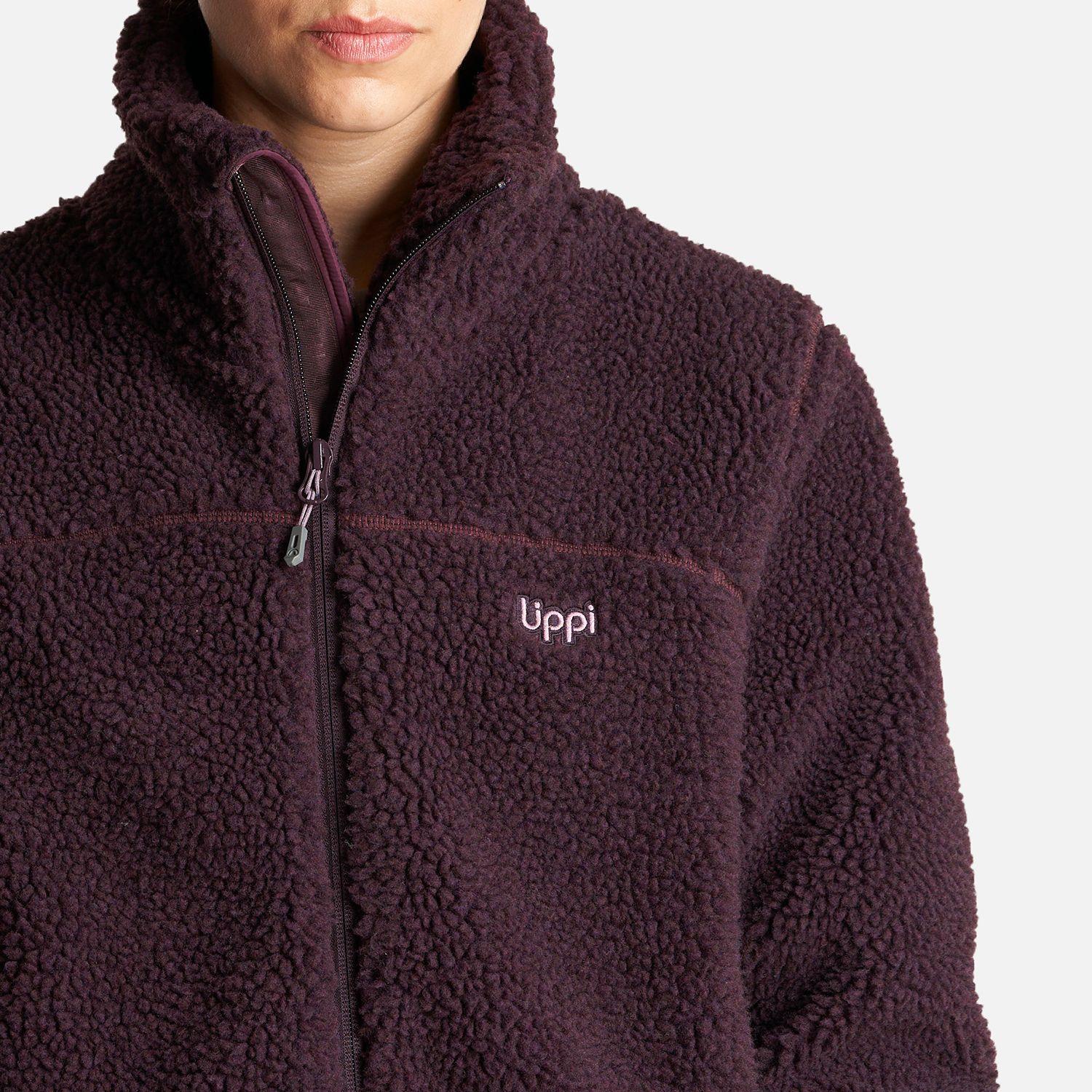 Chaqueta Mujer Comfy Sherpa-Pro Hoody Jacket Burdeo Lippi-4