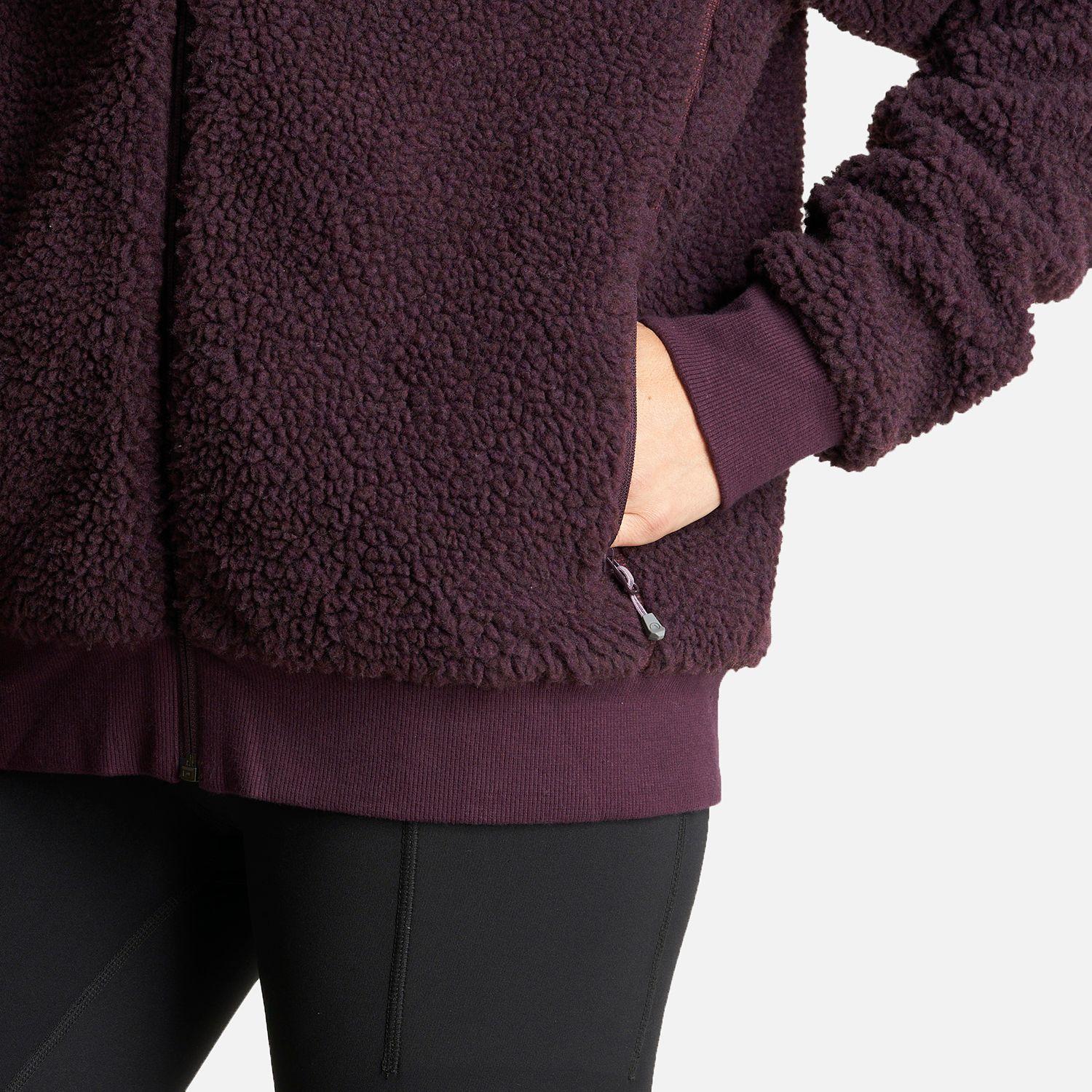 Chaqueta Mujer Comfy Sherpa-Pro Hoody Jacket Burdeo Lippi-5