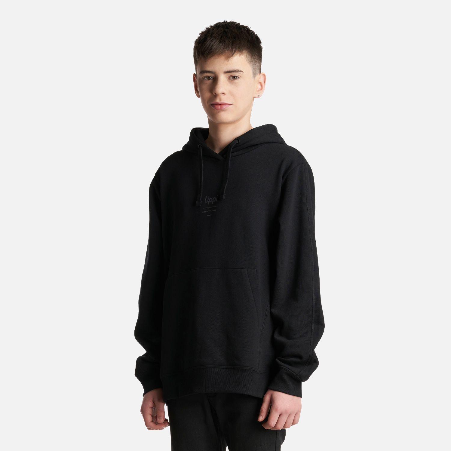Poleron Teen Boy Ulmo Mid Point Hoody Sweatshirt Negro Lippi-2
