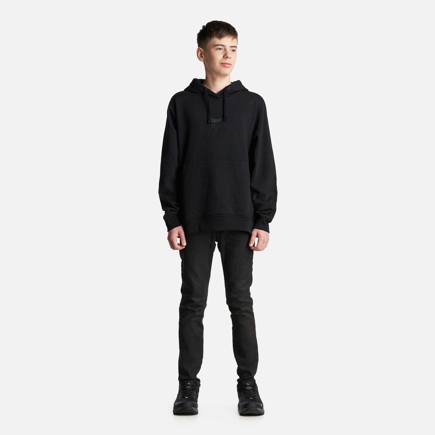 Poleron Teen Boy Ulmo Mid Point Hoody Sweatshirt Negro Lippi-6