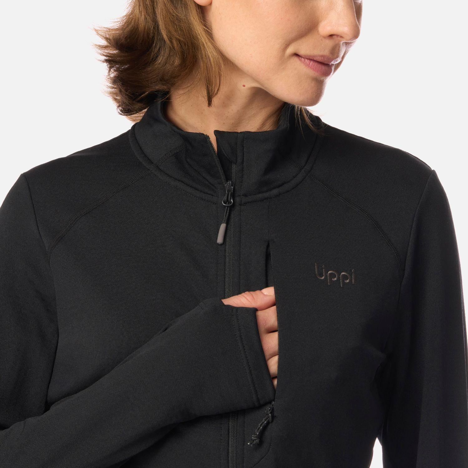 Polerón Mujer Viedma 1000 Nano-F Full Zip Negro Lippi-3