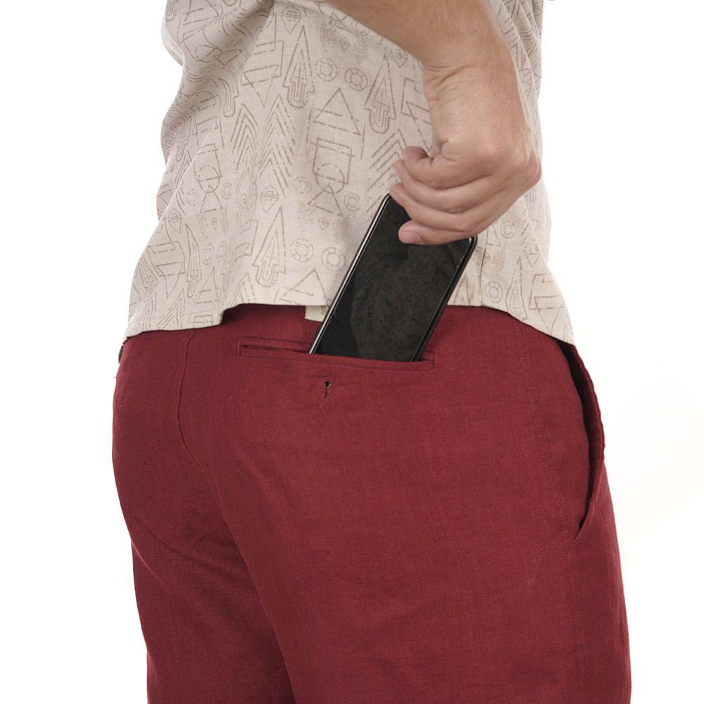 Short Hombre Lino Shorts Taupe Lippi-4