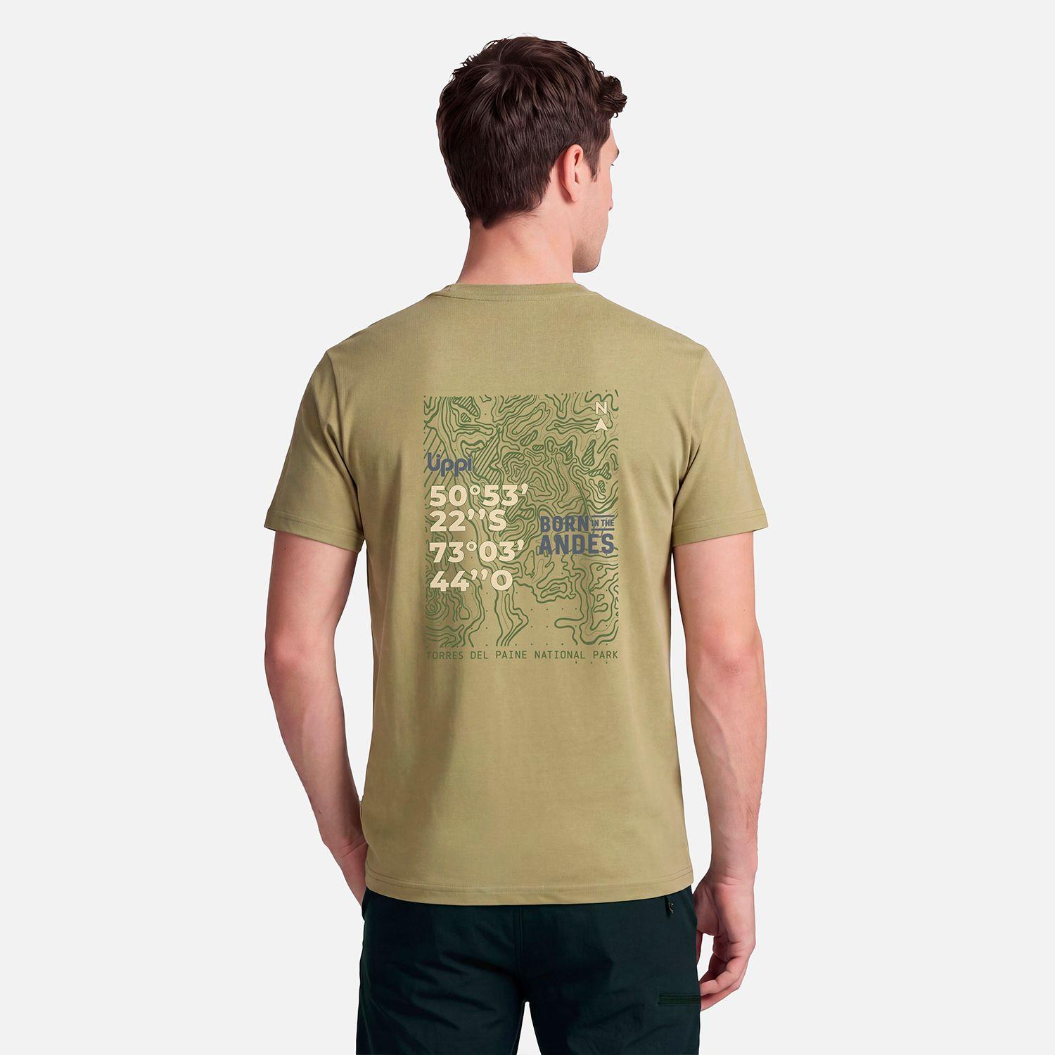 Polera Hombre Ulmo Back Print T-Shirt Verde Lippi V27-1