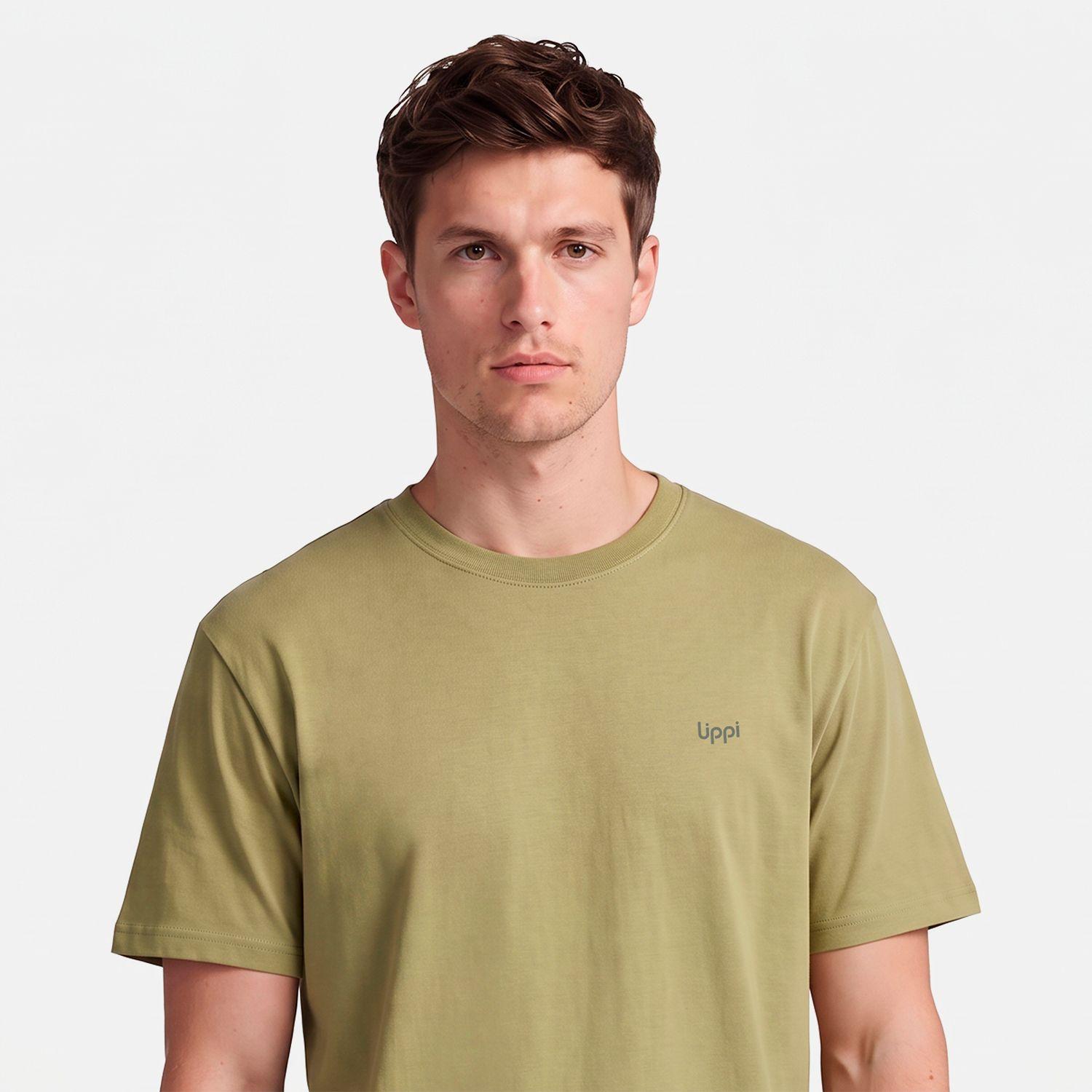 Polera Hombre Ulmo Back Print T-Shirt Verde Lippi V27-2