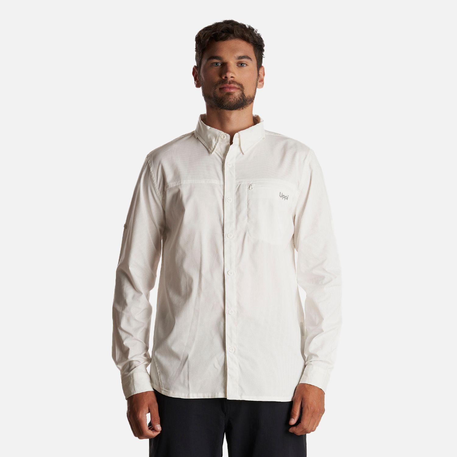 Camisa Hombre Rosselot Long Sleeve Q-Dry Shirt Blanco Lippi I23-1