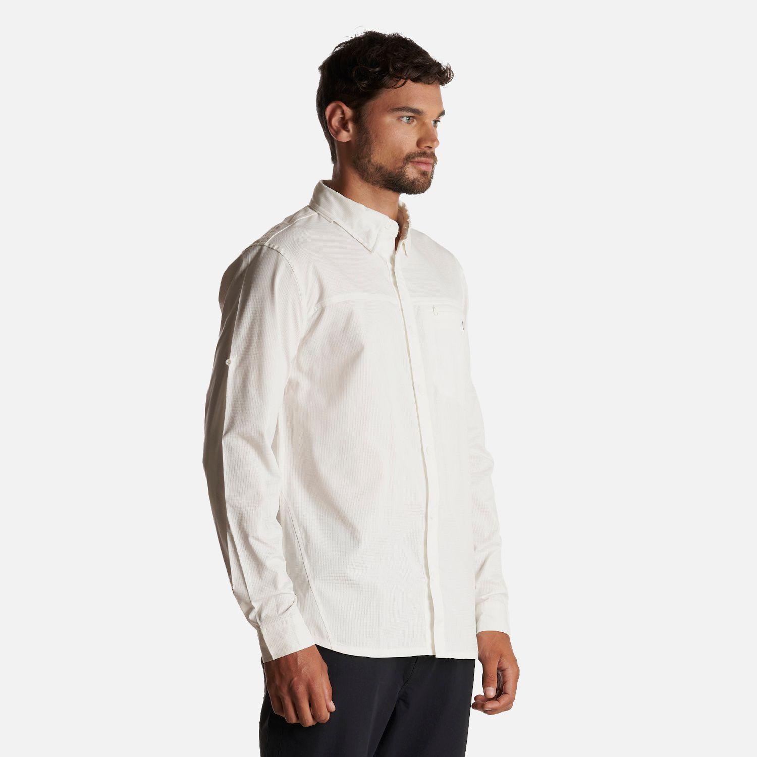 Camisa Hombre Rosselot Long Sleeve Q-Dry Shirt Blanco Lippi I23-2
