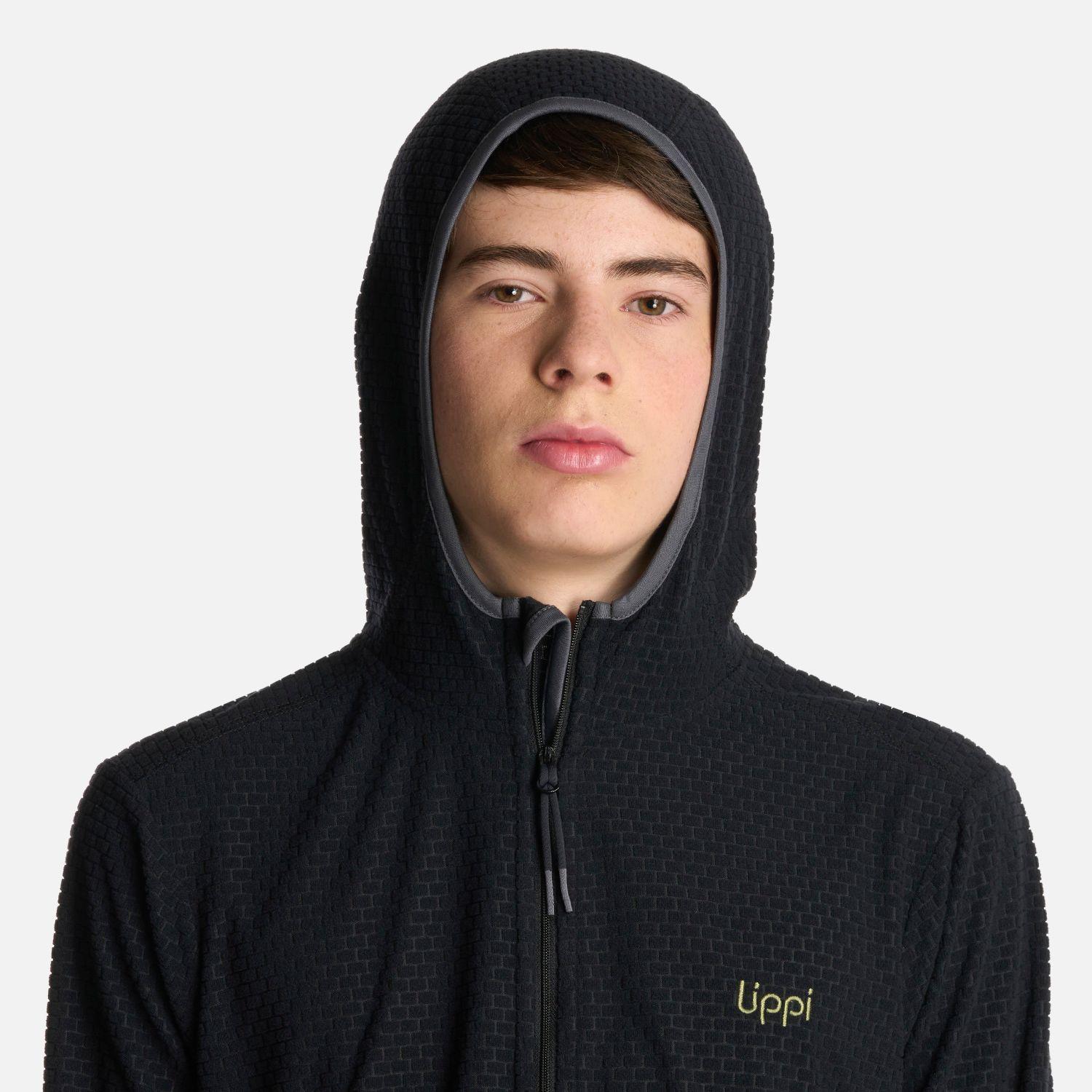 Polerón Teen Boy Mild Nano-F 14 Zip Hoody Negro Lippi V25-3