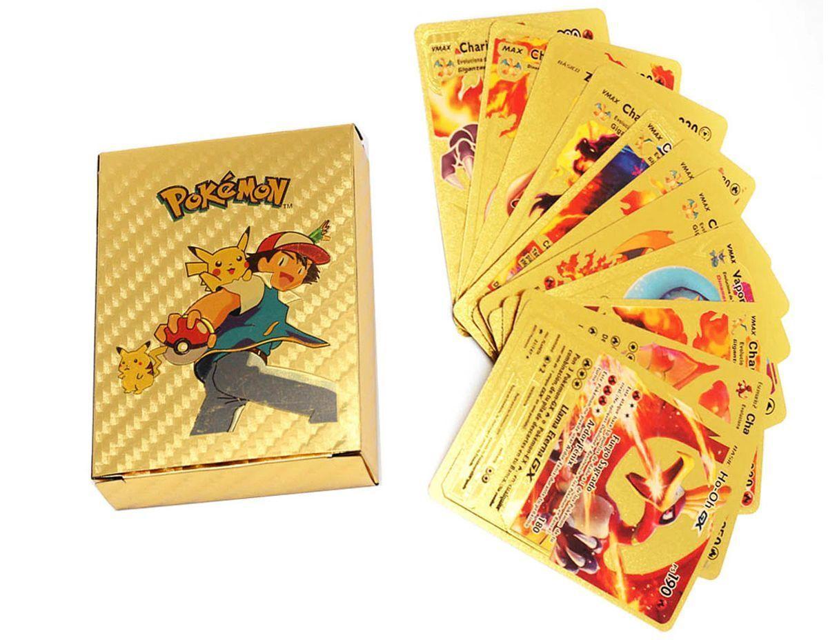 Cartas Doradas Plateadas Negras Vmax Gx Ex V 55 Uni Español Pokem-1