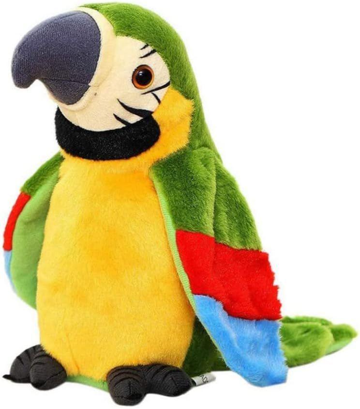 Peluche Robot Loro Repite Habla Baila Alas Pajaro Guacamaya Cactus-5