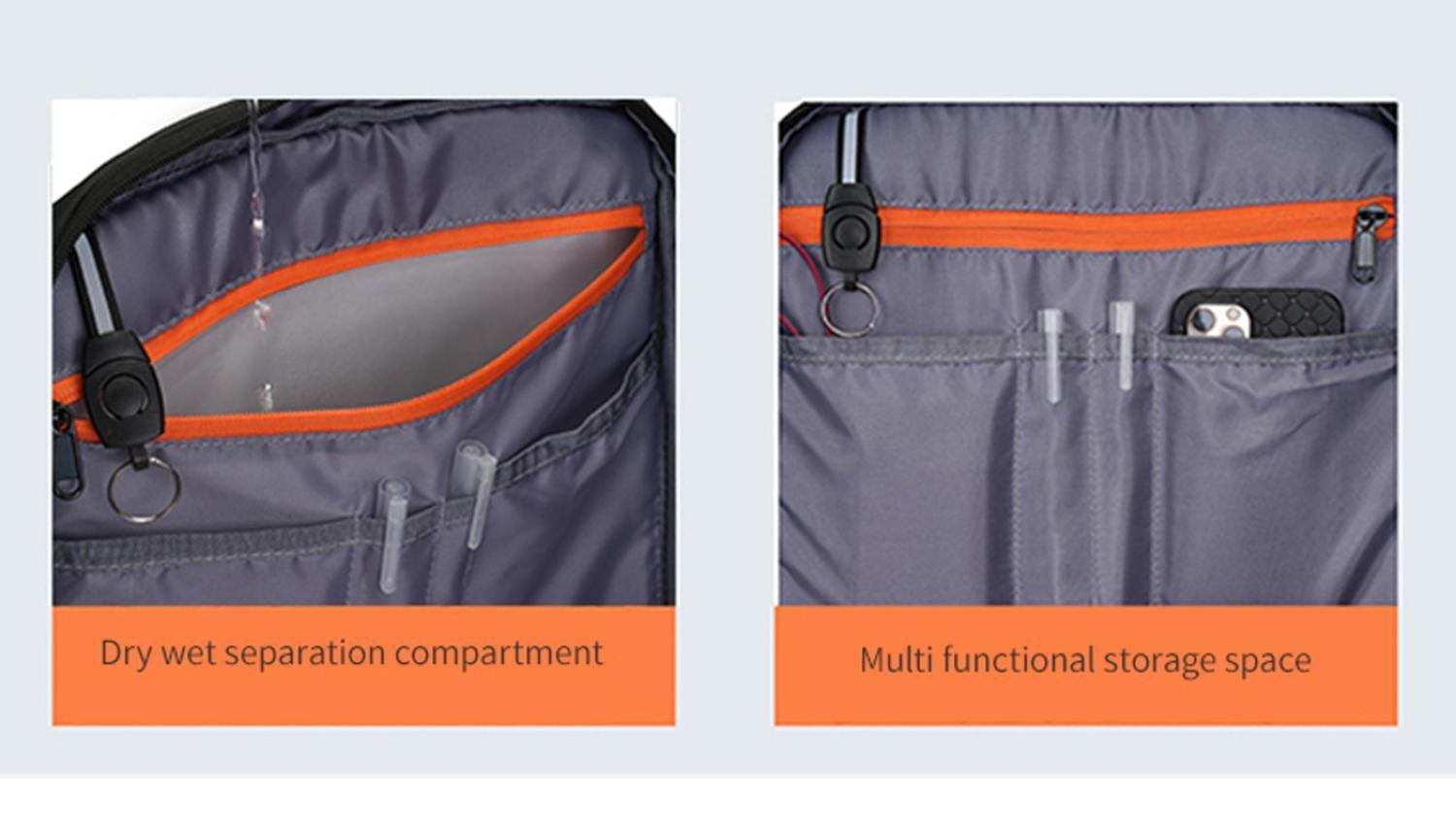 Mochila Cabina 48x30x25 Avión Deluxe Expandible Impermeable-9