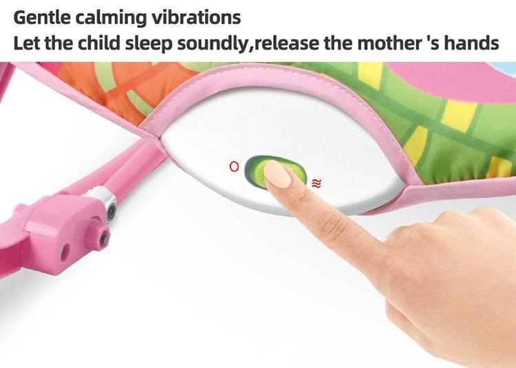 Silla Mecedora Para Bebé Nido C-vibrador Rosada JAGIMA-6