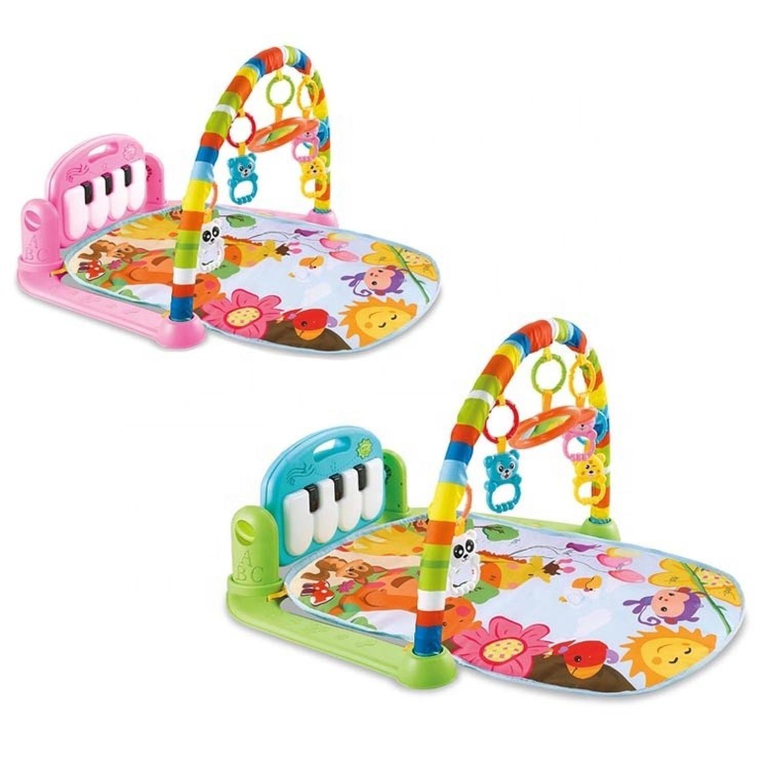 Alfombra Gimnasio Musical Con Piano Juguete Para Bebé Azul-4