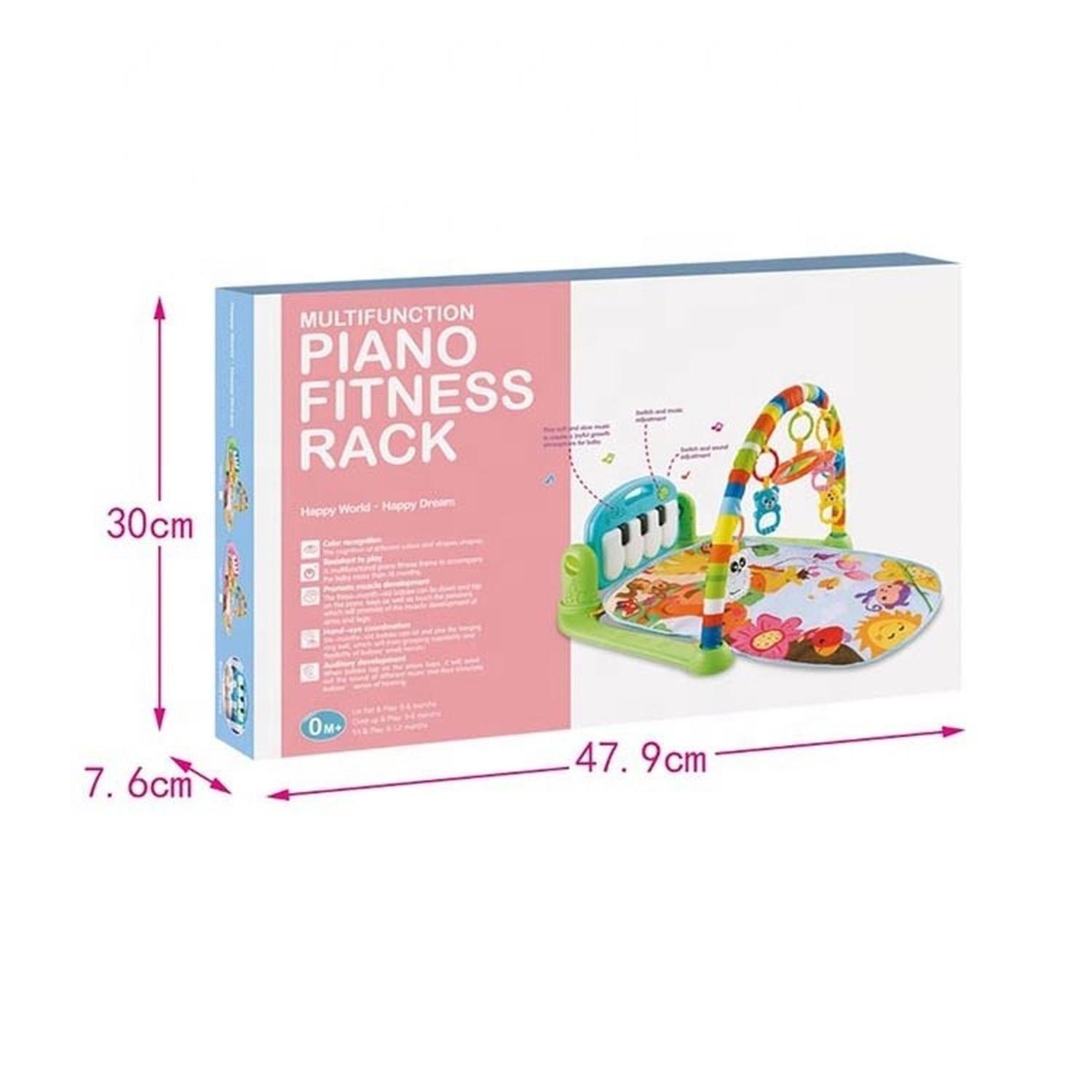 Alfombra Gimnasio Musical Con Piano Juguete Para Bebé Azul-8