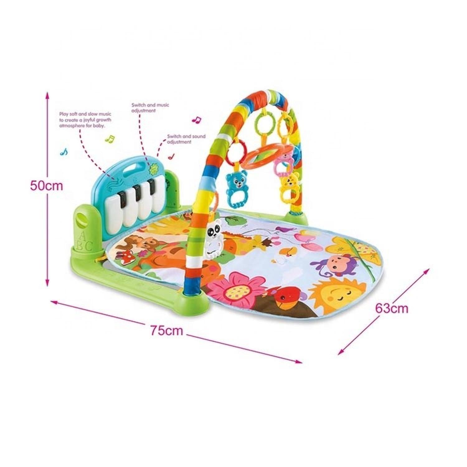 Alfombra Gimnasio Musical Con Piano Juguete Para Bebé Azul-9