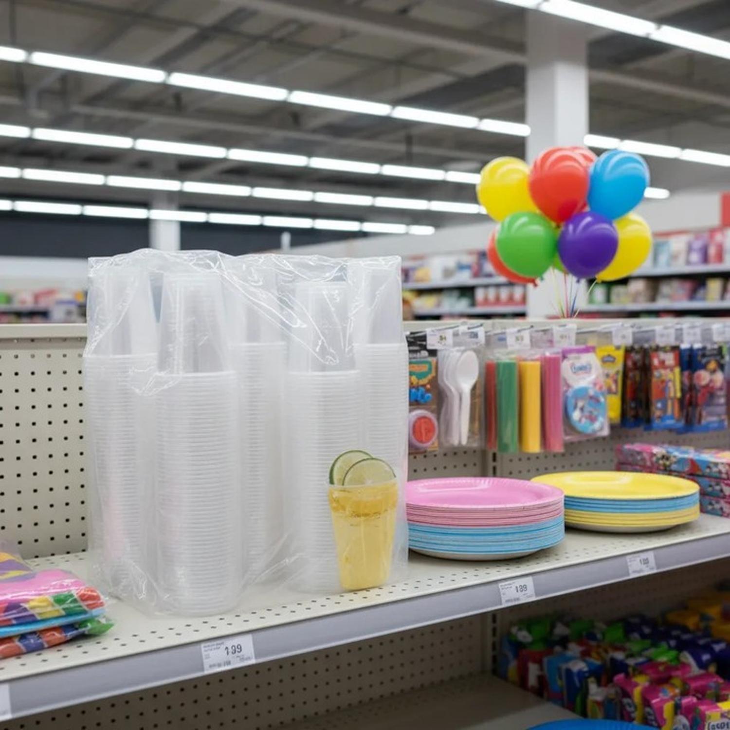 50 Uds Vaso Plástico Transparente Desechable S/tapa 300 Cc-3