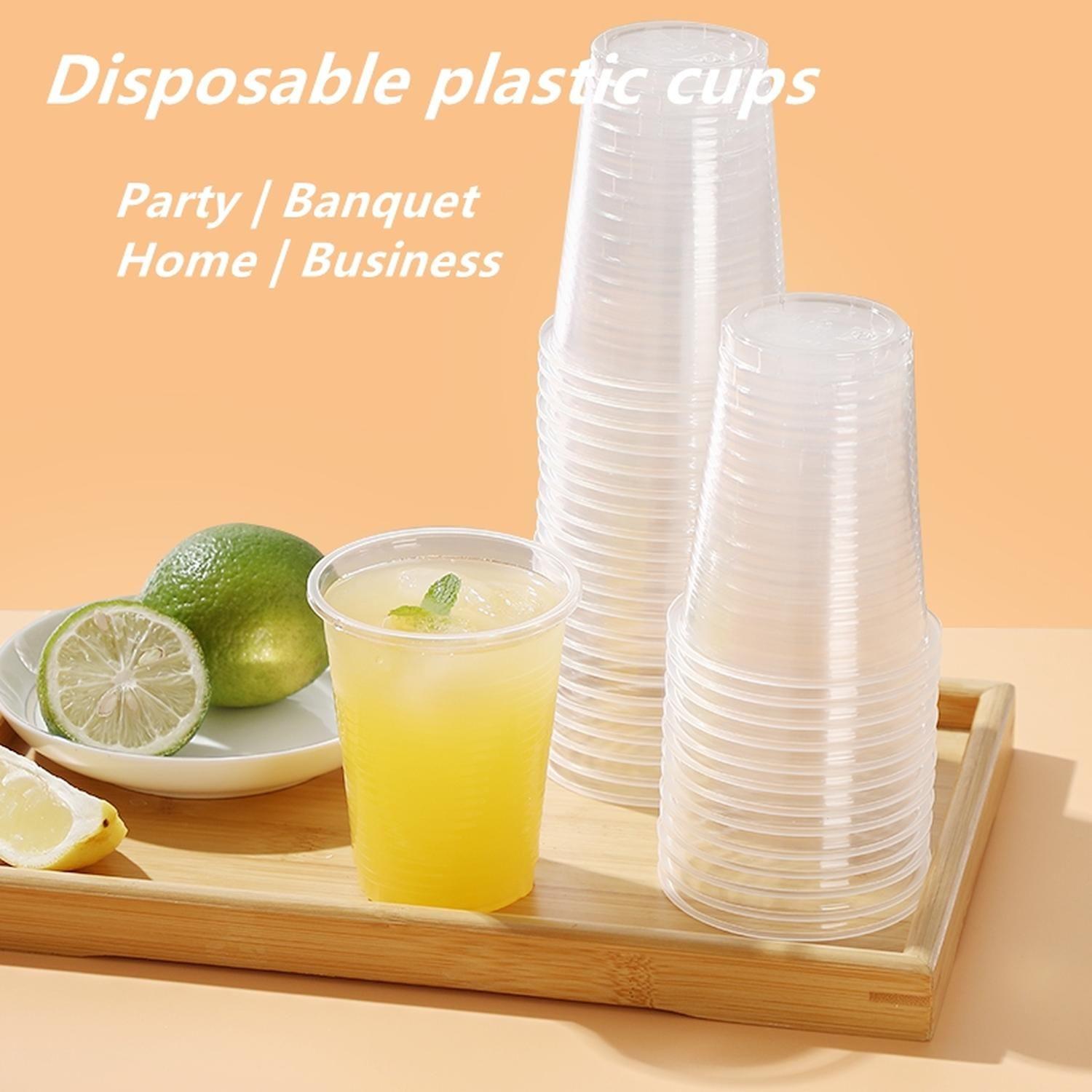 50 Uds Vaso Plástico Transparente Desechable S/tapa 300 Cc-7