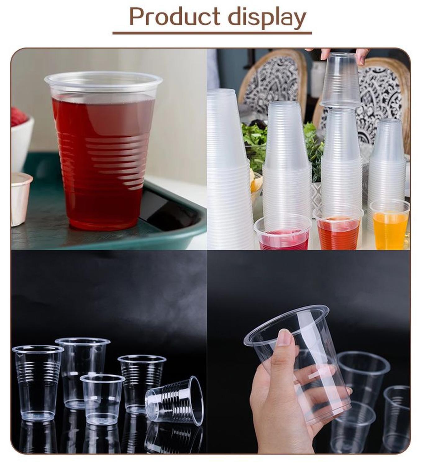 50 Uds Vaso Plástico Transparente Desechable S/tapa 300 Cc-8