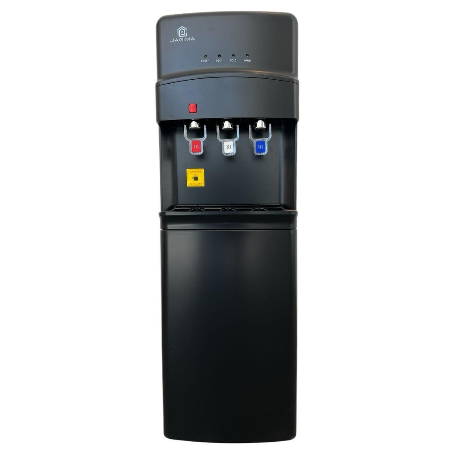 Dispensador De Agua Pedestal Compresor 2 Llaves C/gaveta  gris negro-5