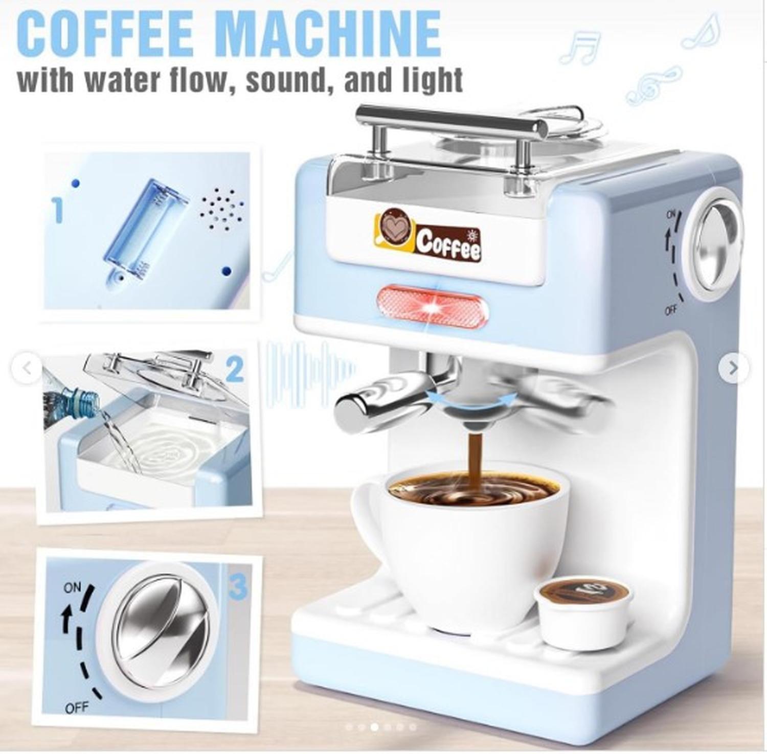 Cafetera eléctrica de juguete + 3A-Juguetes educativos-2