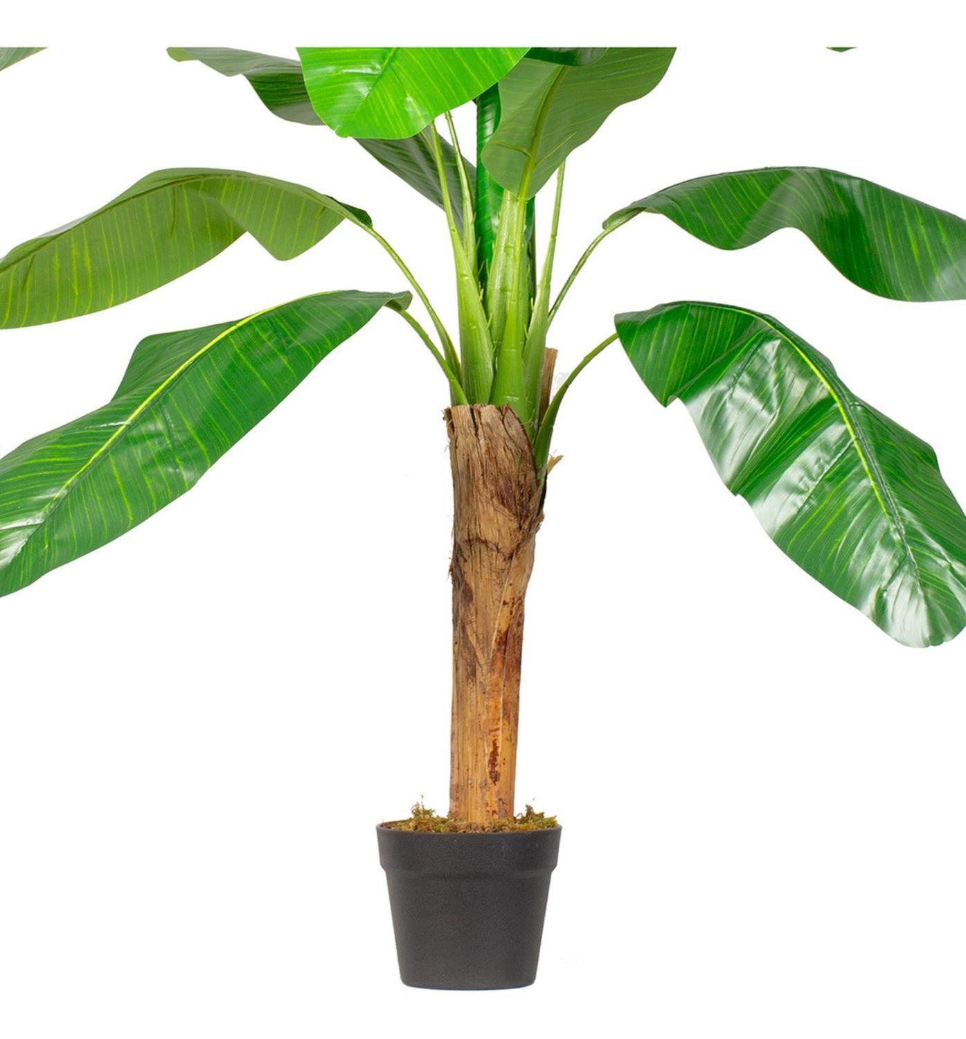 Planta Artificial Decorativa Arbol Grande Banano 120cm 12hjs-2