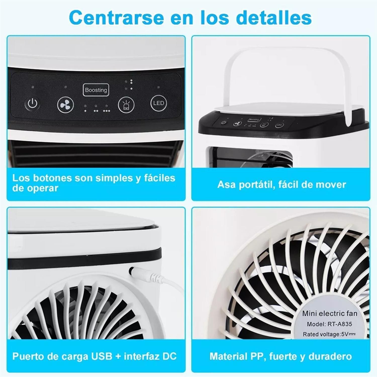 Climatizador Aire Portátil 3 En 1 Usb | Ventilador Y Hielo-4