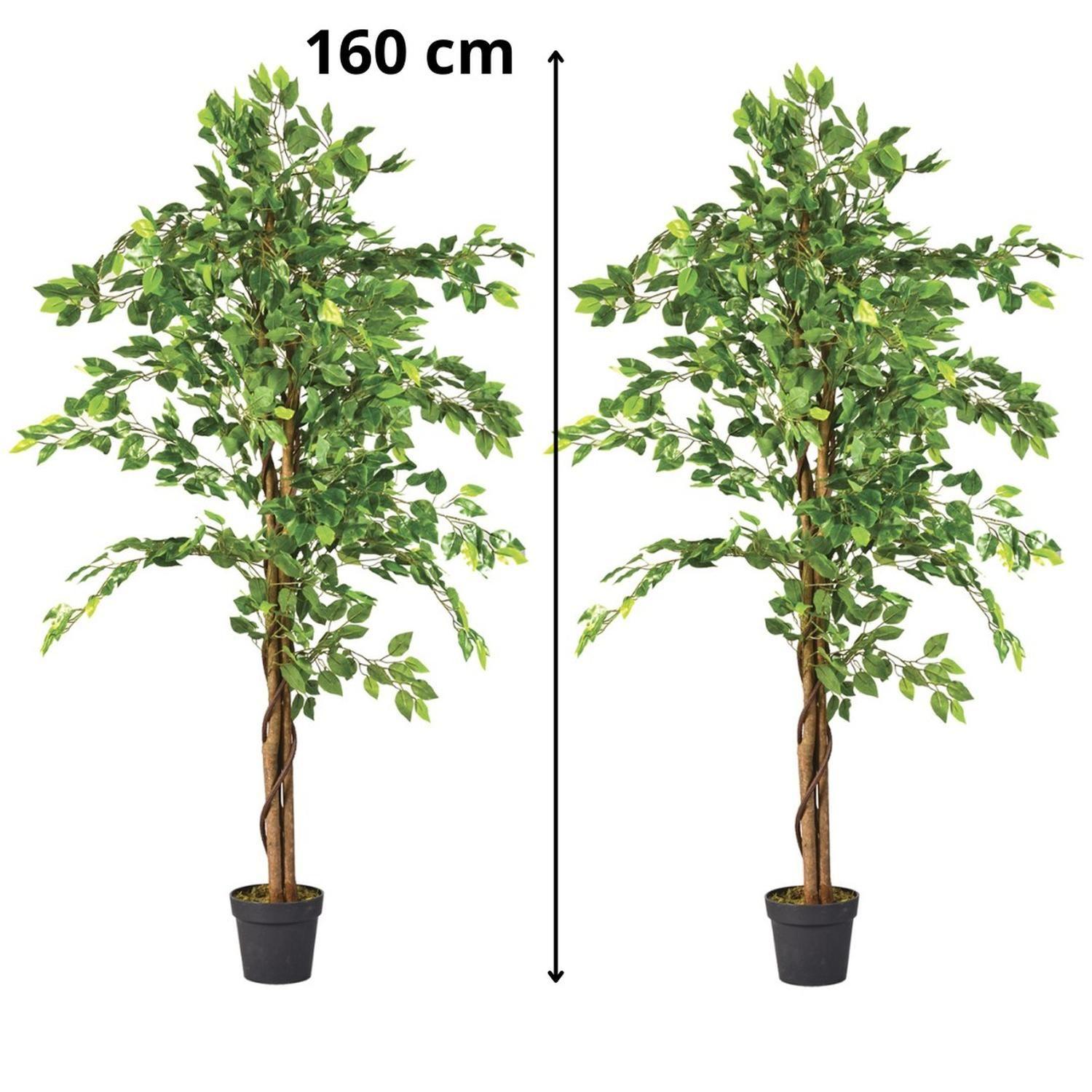 2 X 1 Plantas Artificiales Premium Ficus 160 Cm-2
