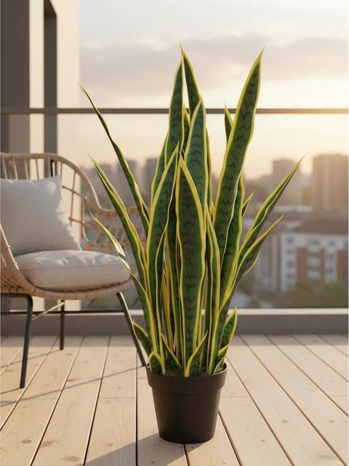 Planta Artificial Lengua de Suegra Sansevieria 75 cm/18 hjs-2