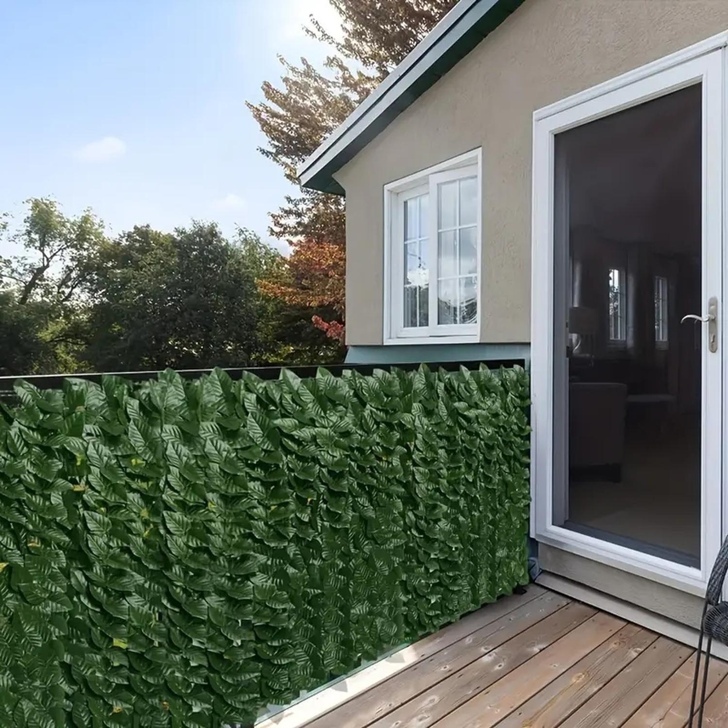 Malla de Hojas Cerca Tupidas Enredadera Decoración 3x1 m-4