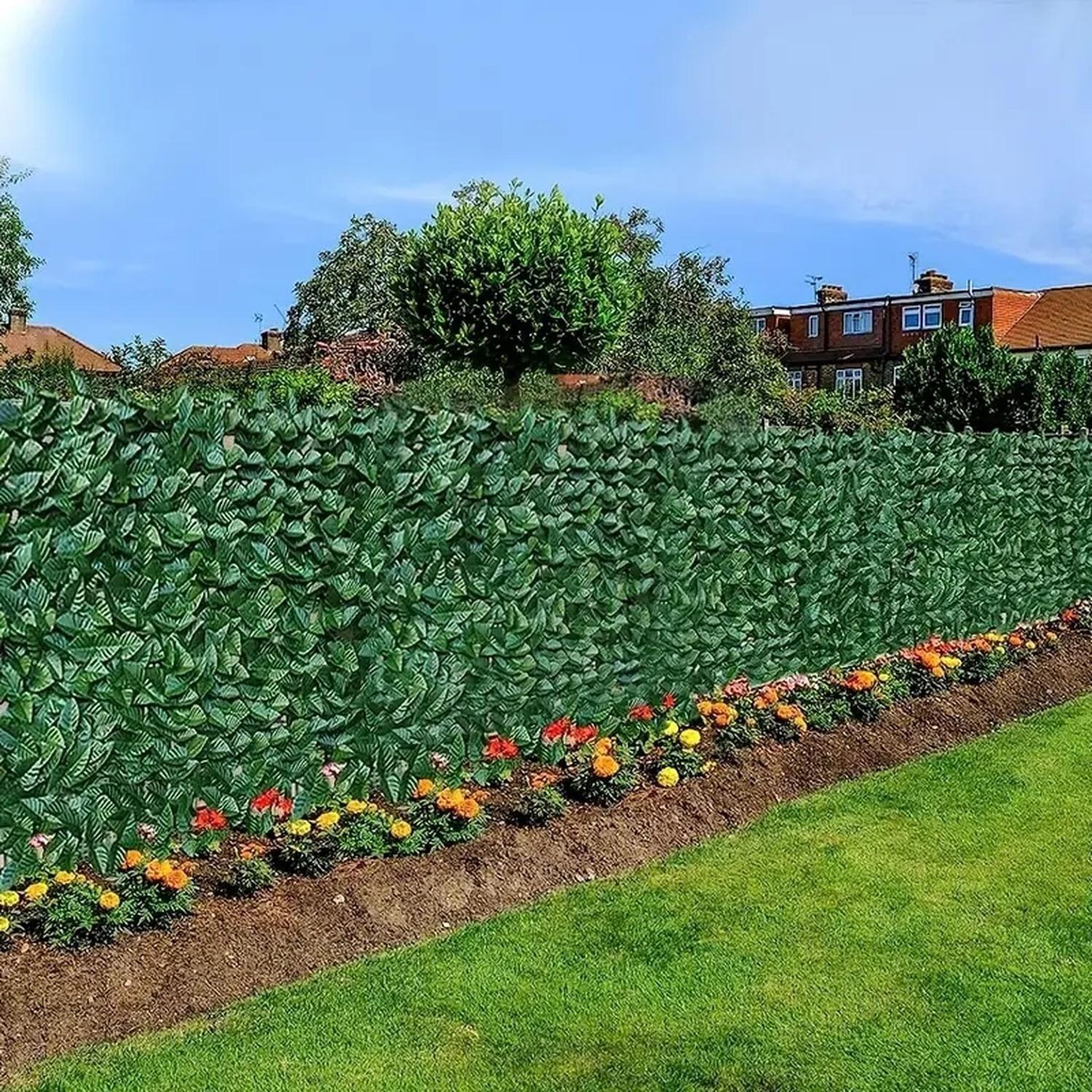 Malla de Hojas Cerca Tupidas Enredadera Decoración 3x1 m-5