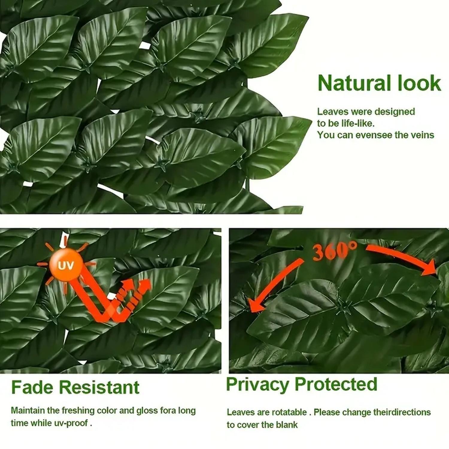 Malla de Hojas Cerca Tupidas Enredadera Decoración 3x1 m-7