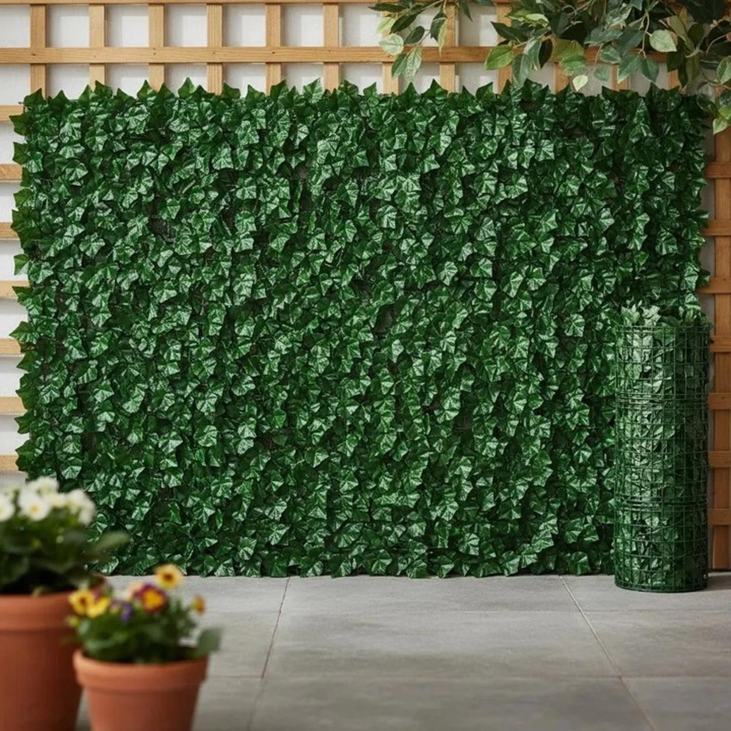 Malla de Hojas Cerca Tupidas Enredadera Decoración 3x1 m-2