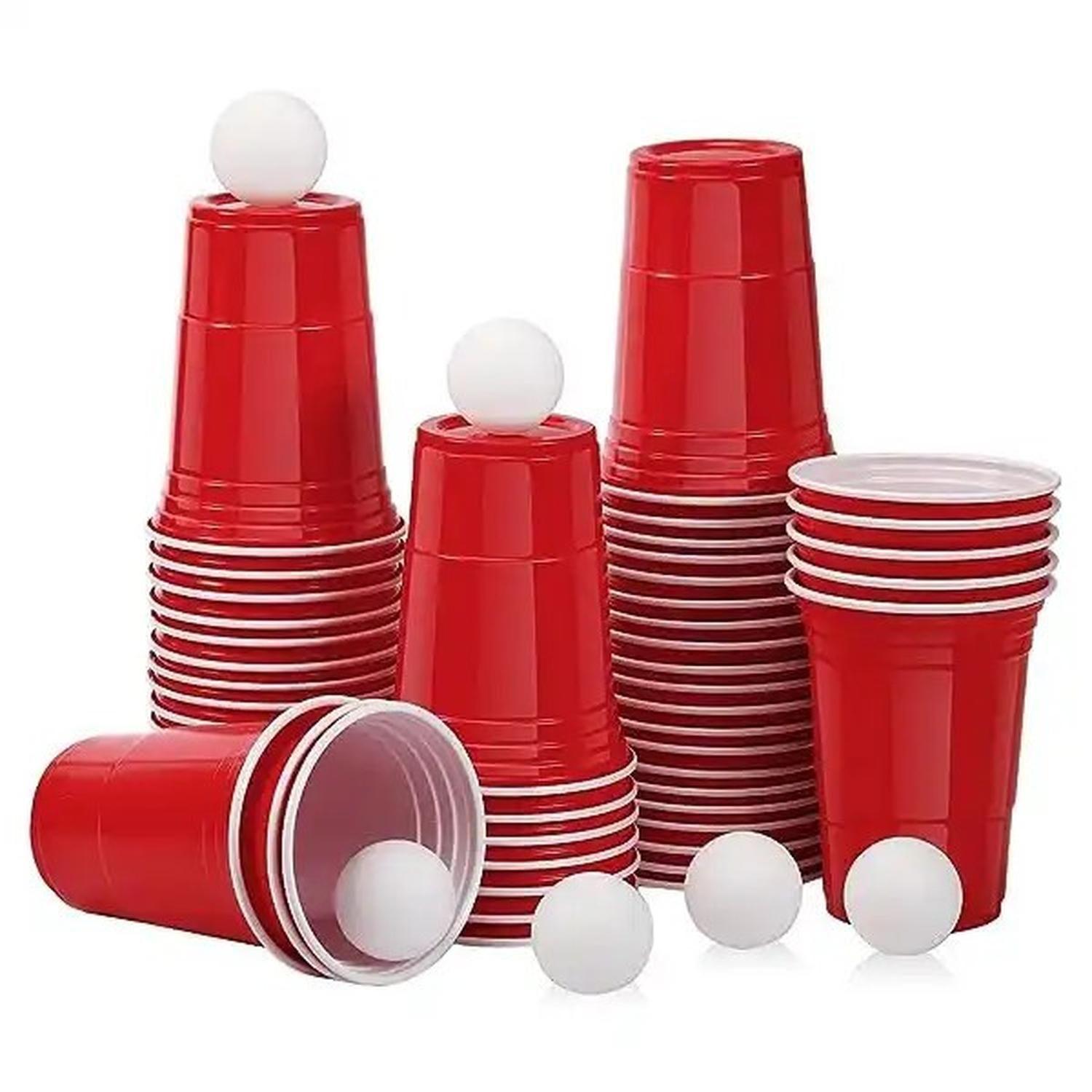 Vaso Plastico Rojo Desechable Fiesta 470 ml x 100 uds-2