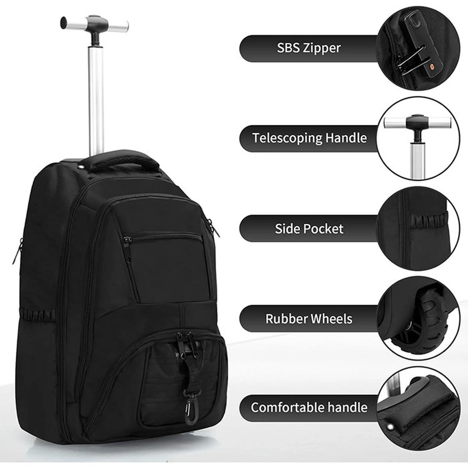 Mochila con Ruedas N Unisex para Portátil de Tela Oxford de 17''-8