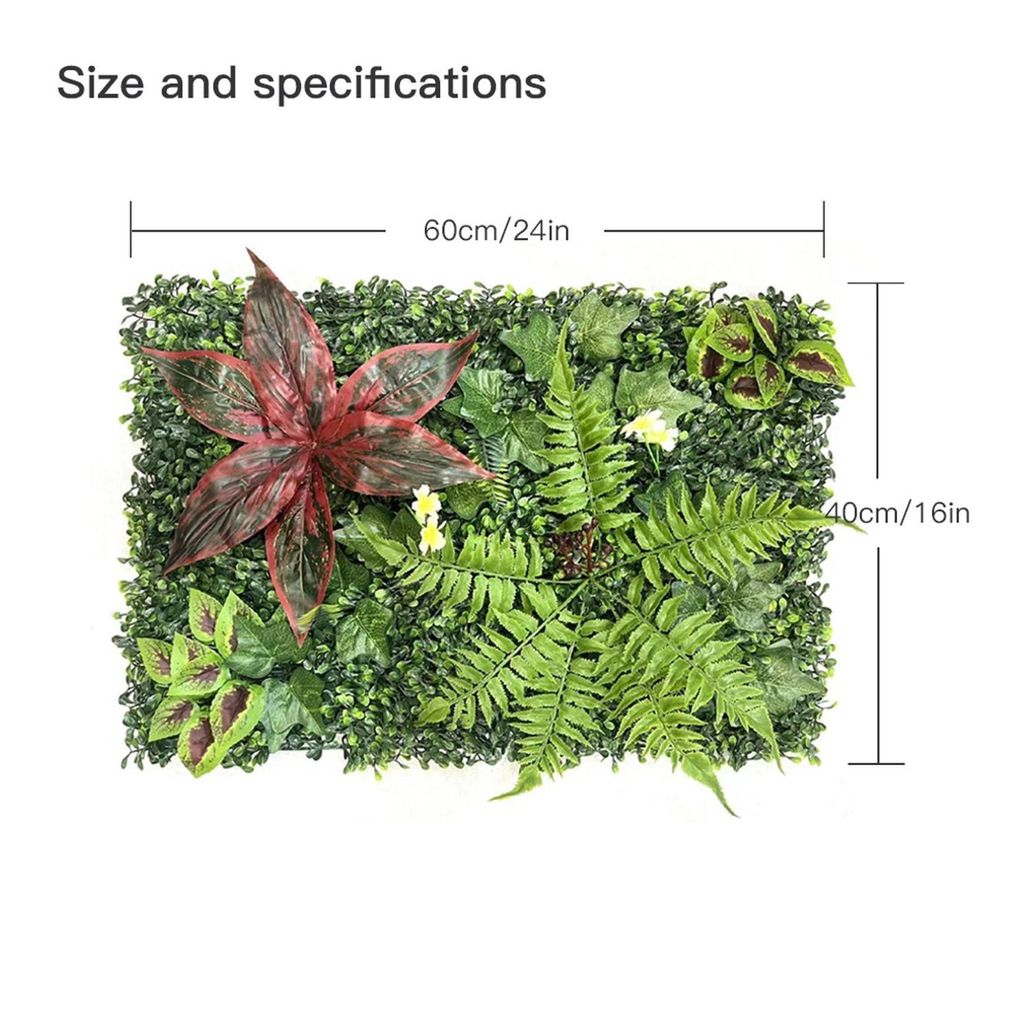 Jardín Muro Vertical Artificial D palmeta Plantas 60x40 cm-3