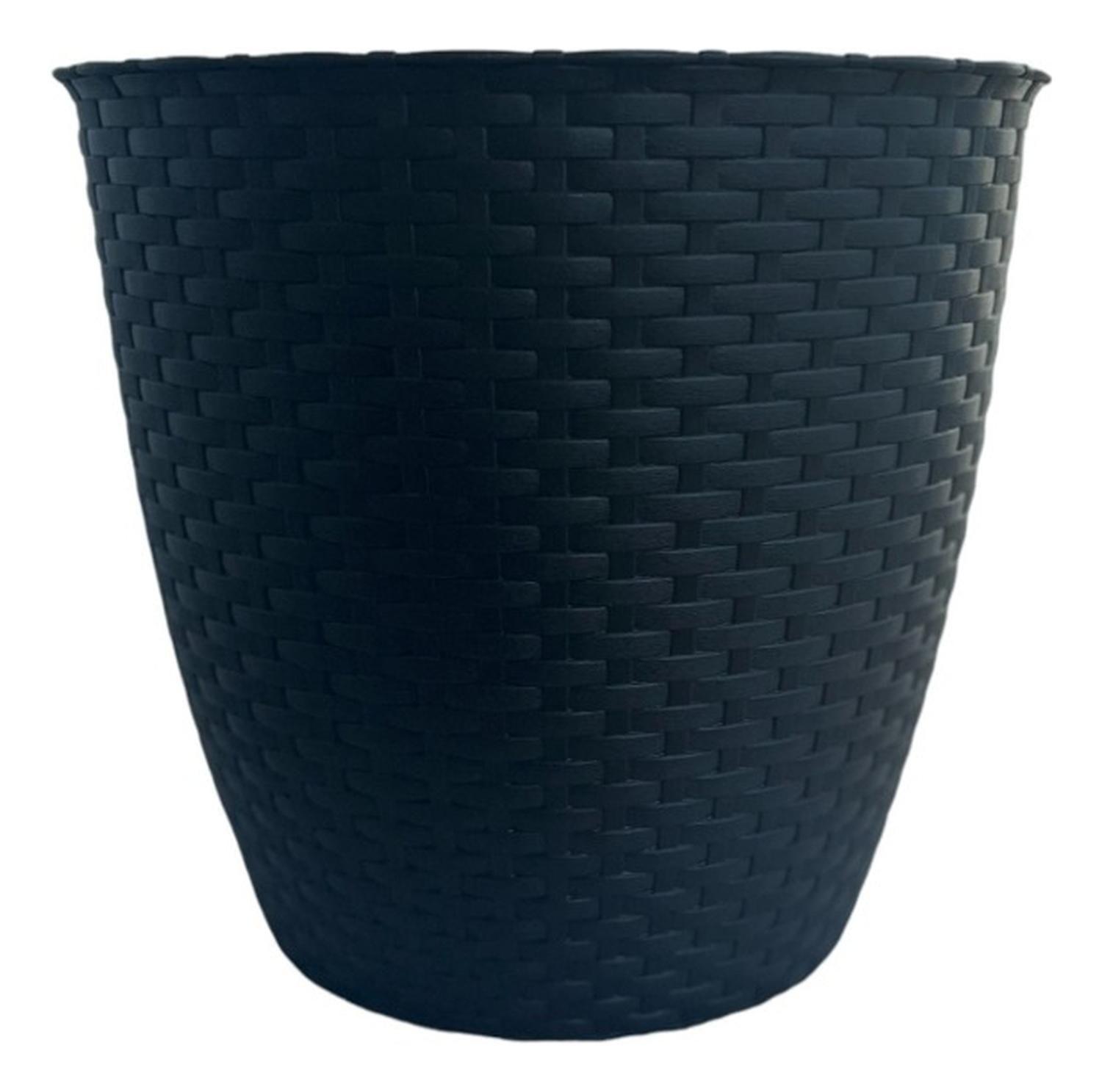 Macetero Rattan 30 Cm L Café / Arbusto Real-0