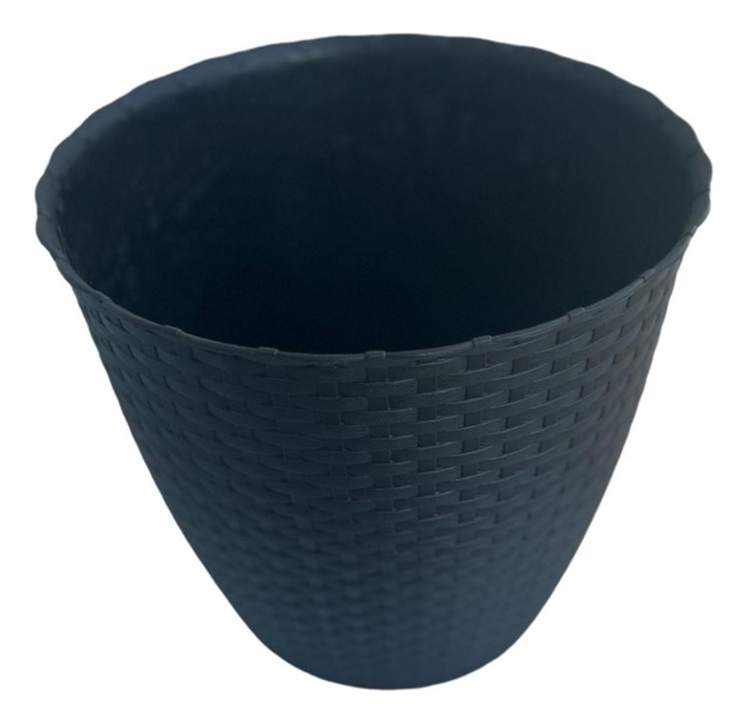 Macetero Rattan 30 Cm L Café / Arbusto Real-1