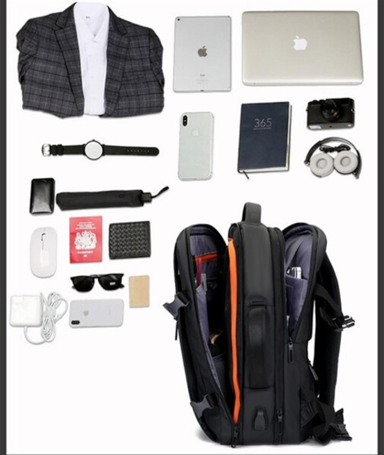Mochila De Cabina 45x35x20 Avion Expandible Impermeable 40l-5