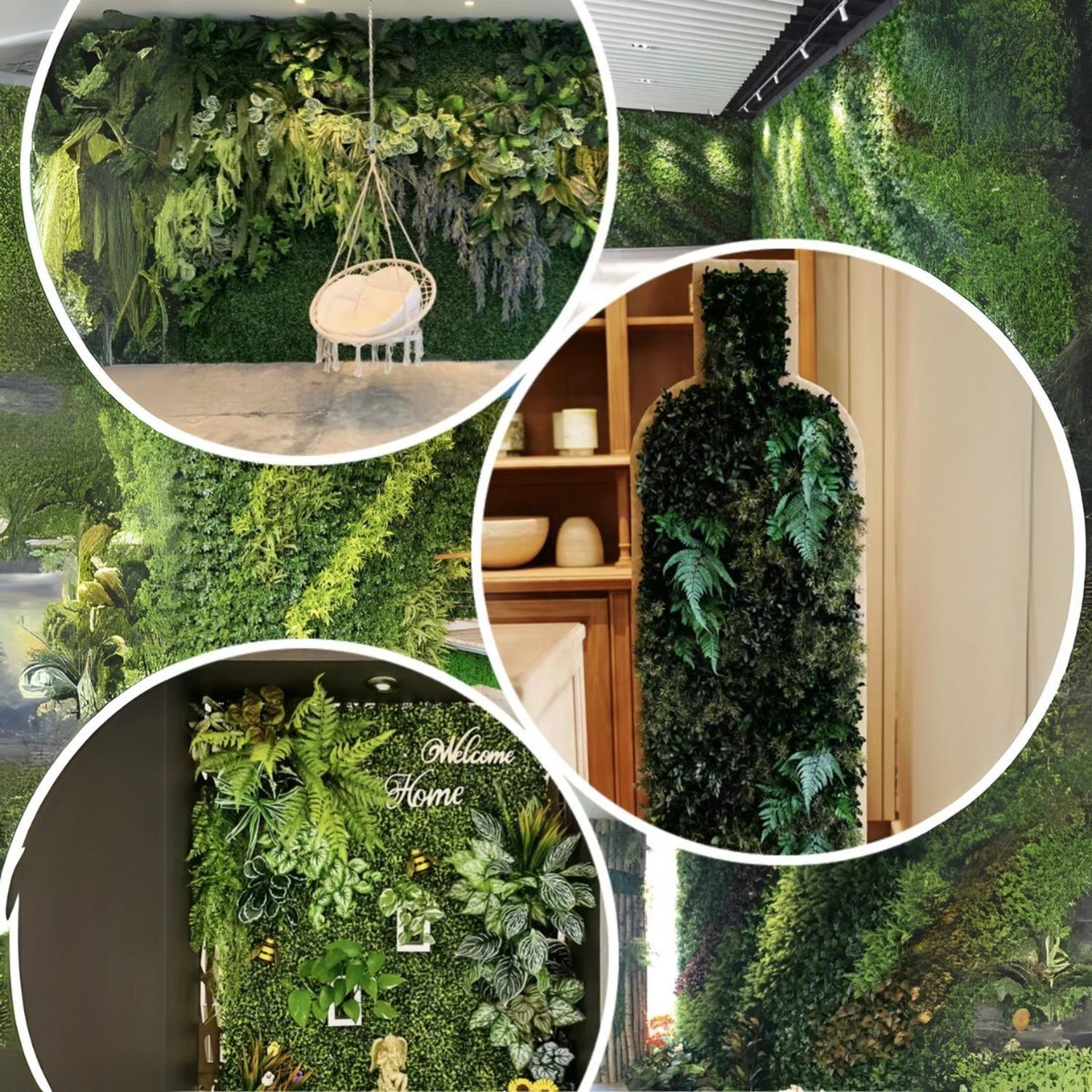 Jardín Muro Vertical Artificial C palmeta Plantas 60x40 cm-2
