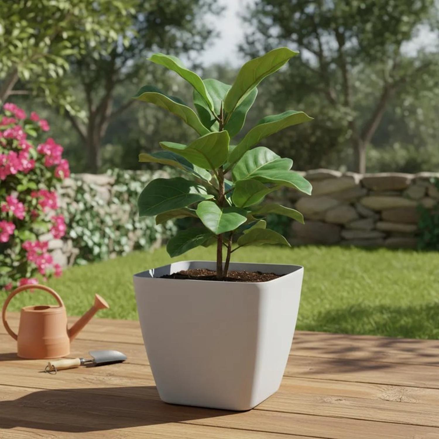 Macetero Nórdico Beige L 40 cm 40 x 24 x 30-3