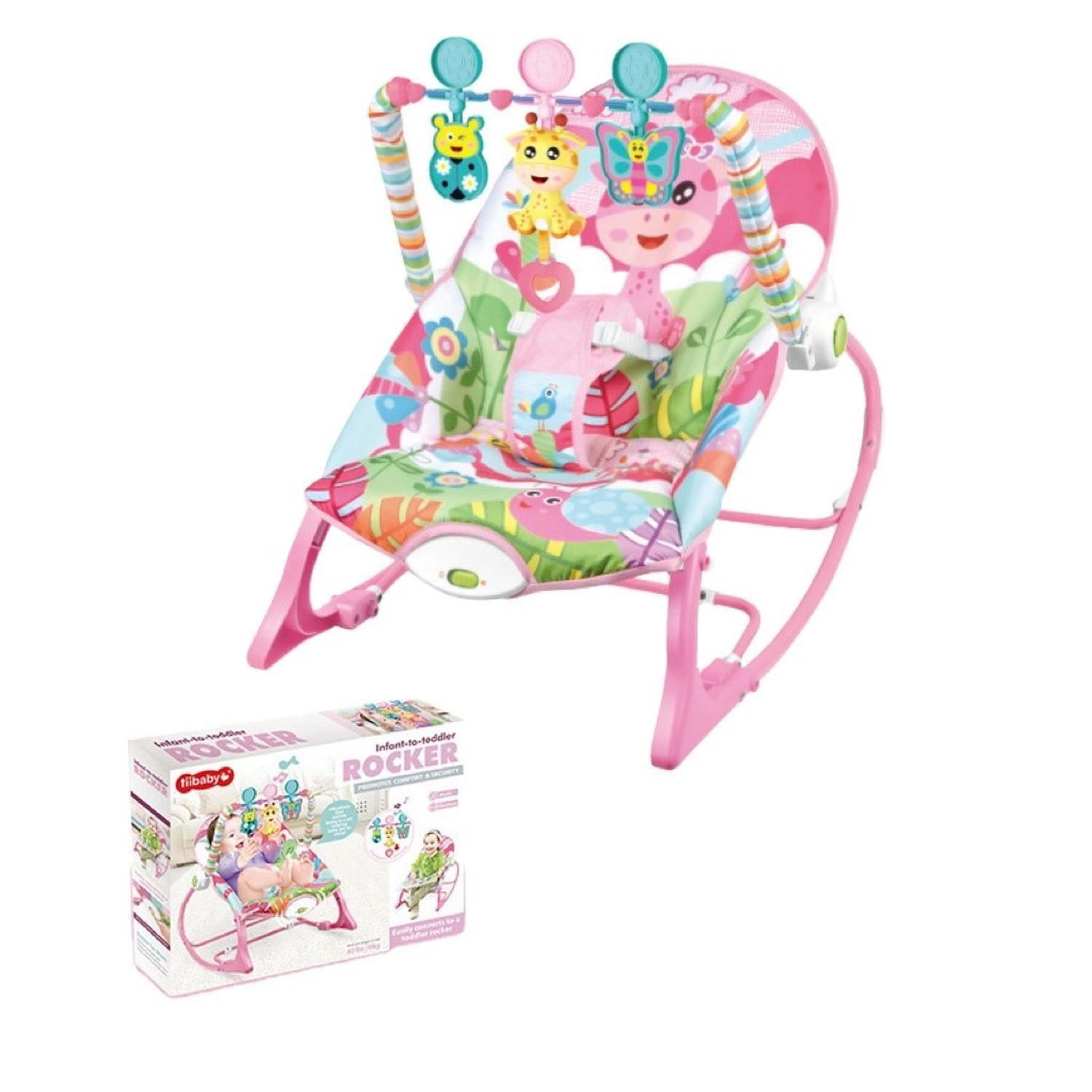 Silla Mecedora Para Bebé Nido C/vibración Celeste / Jagima-0