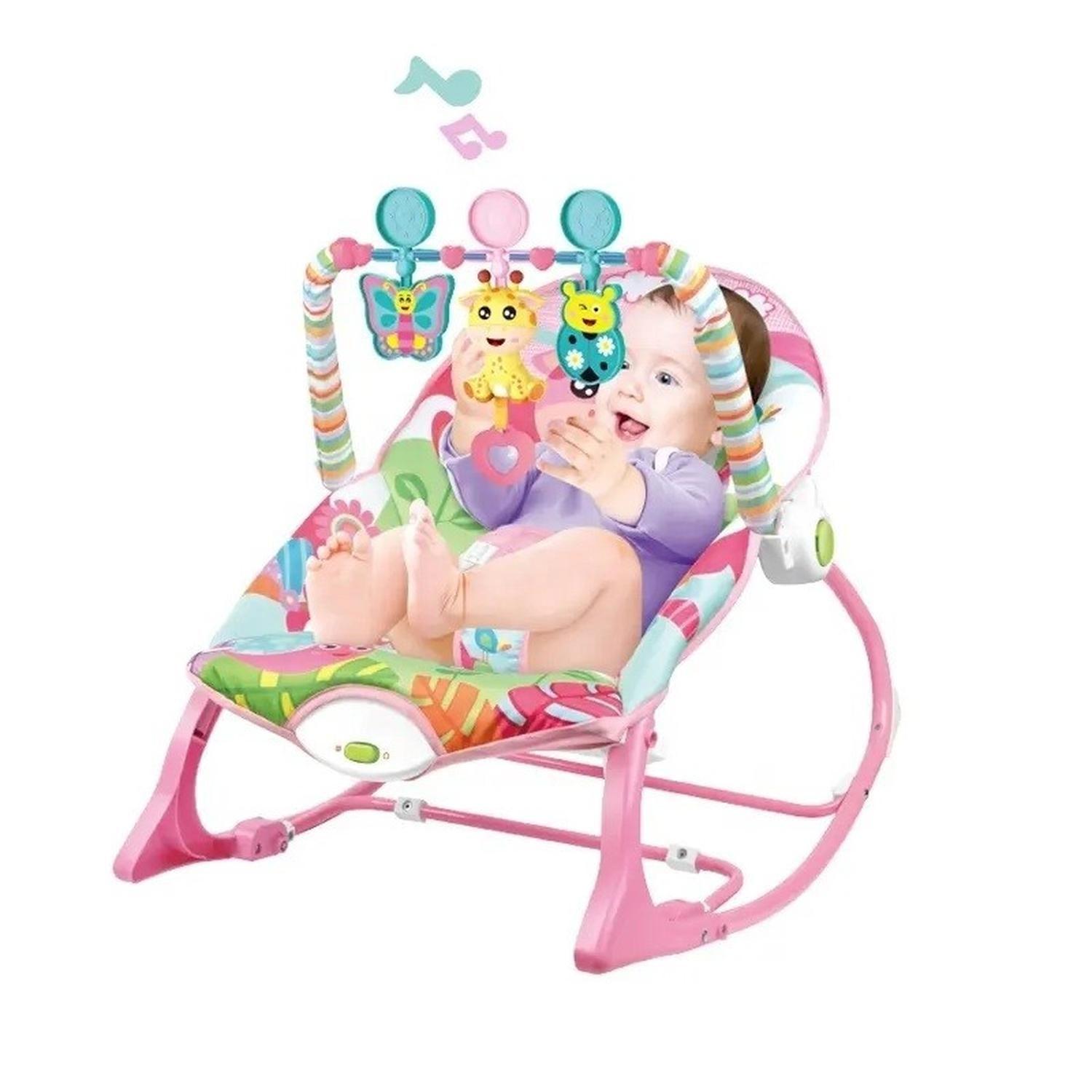 Silla Mecedora Para Bebé Nido C/vibración Celeste / Jagima-2