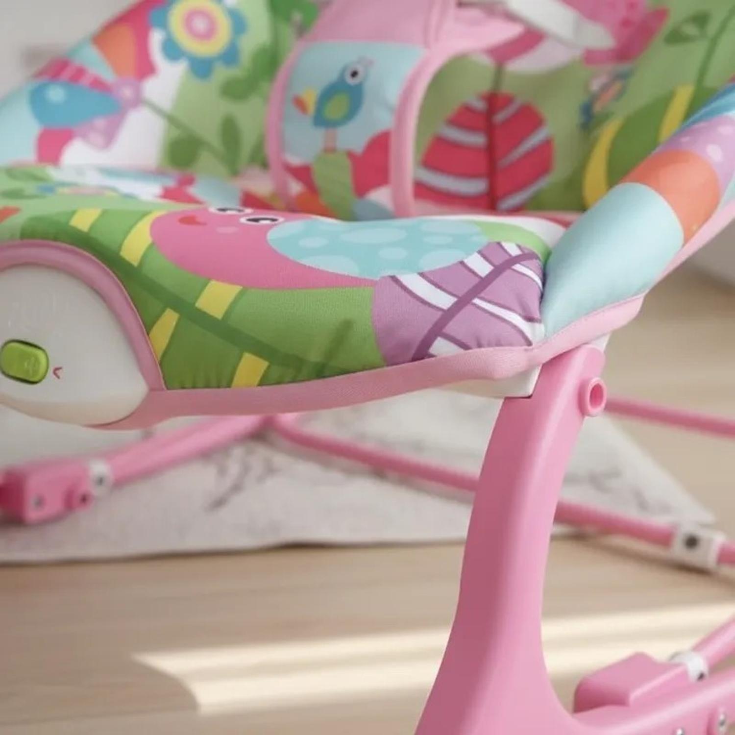 Silla Mecedora Para Bebé Nido C/vibración Celeste / Jagima-6