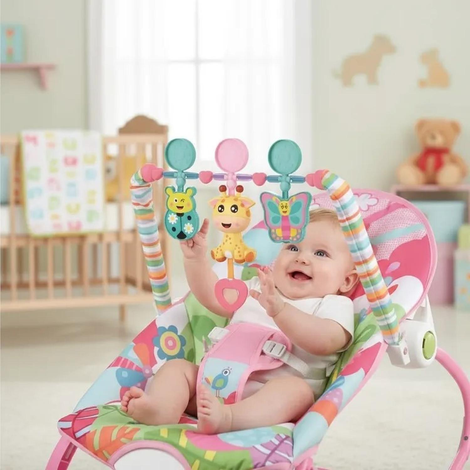 Silla Mecedora Para Bebé Nido C/vibración Celeste / Jagima-8