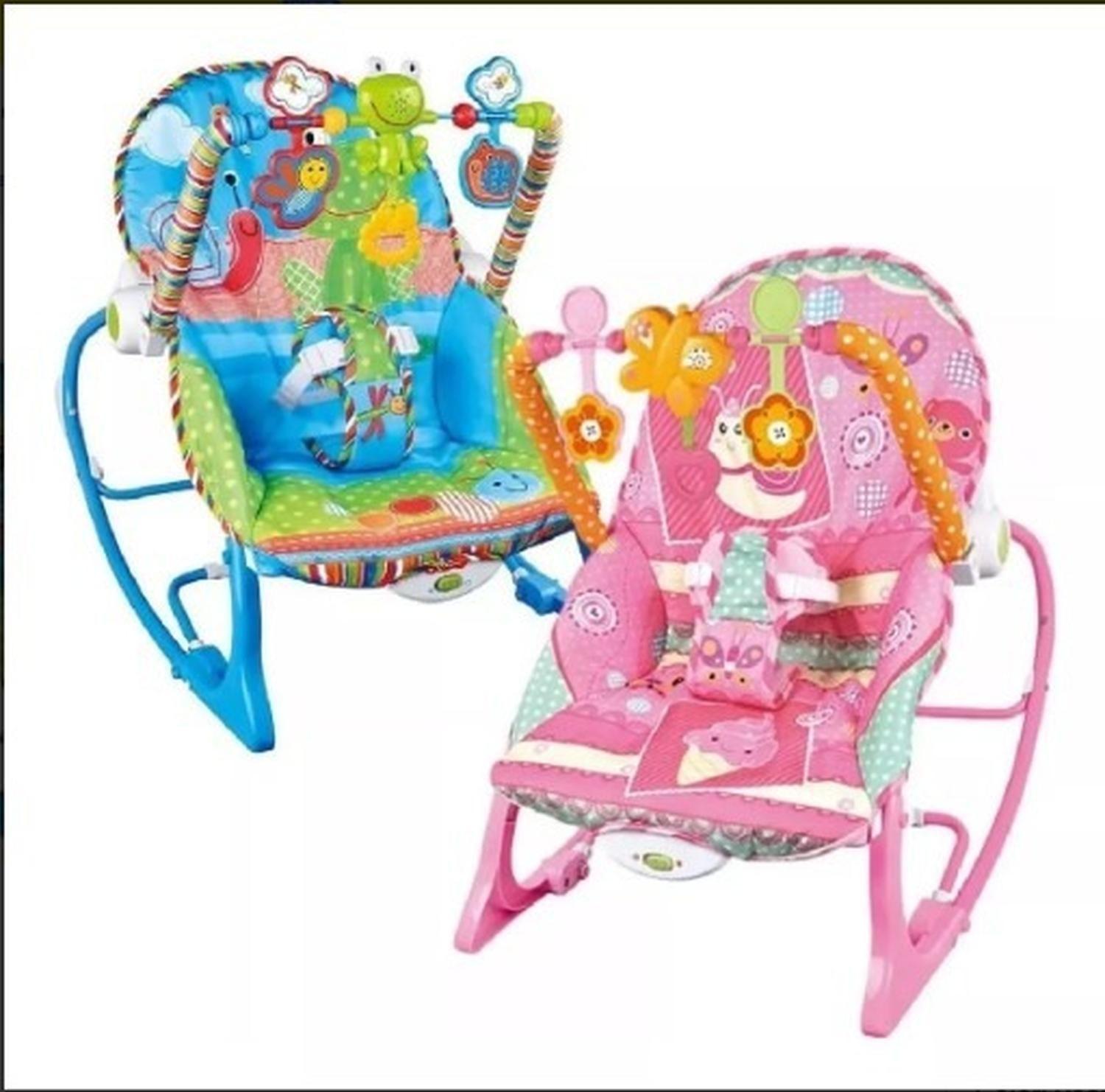 Silla Mecedora Para Bebé Nido C/vibración Celeste / Jagima-2