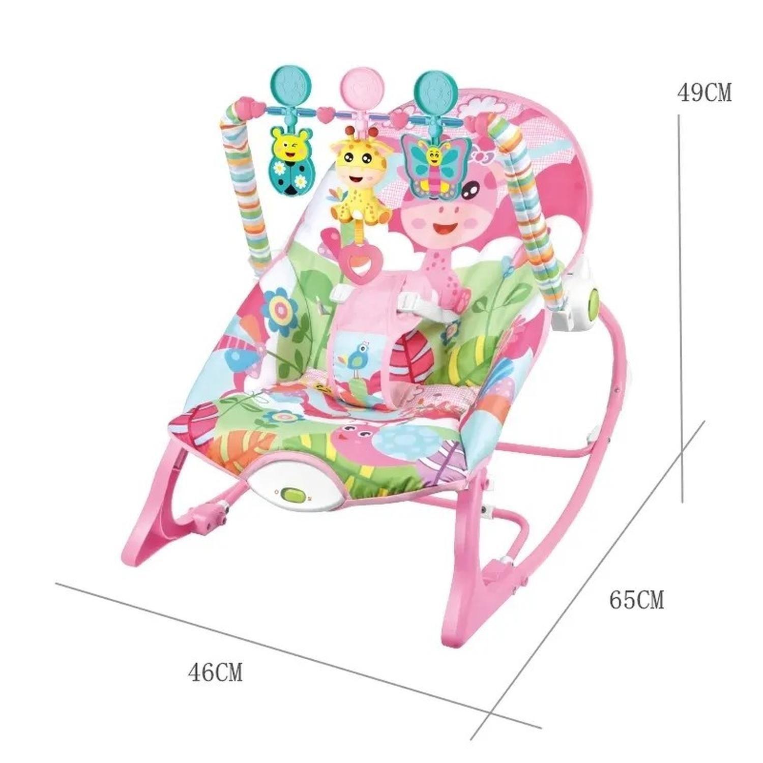 Silla Mecedora Para Bebé Nido C/vibración Celeste / Jagima-4