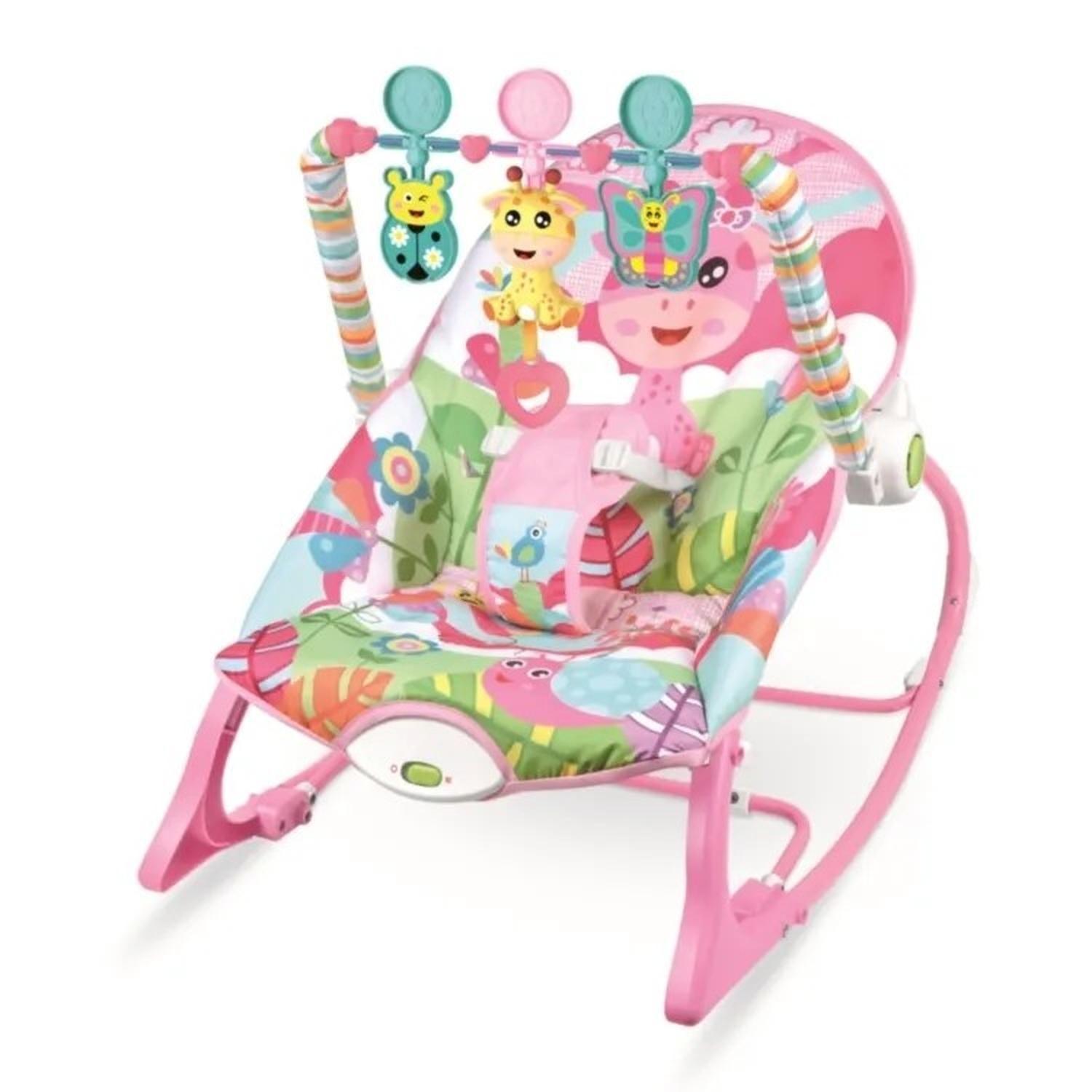 Silla Mecedora Para Bebé Nido C/vibración Celeste / Jagima-7