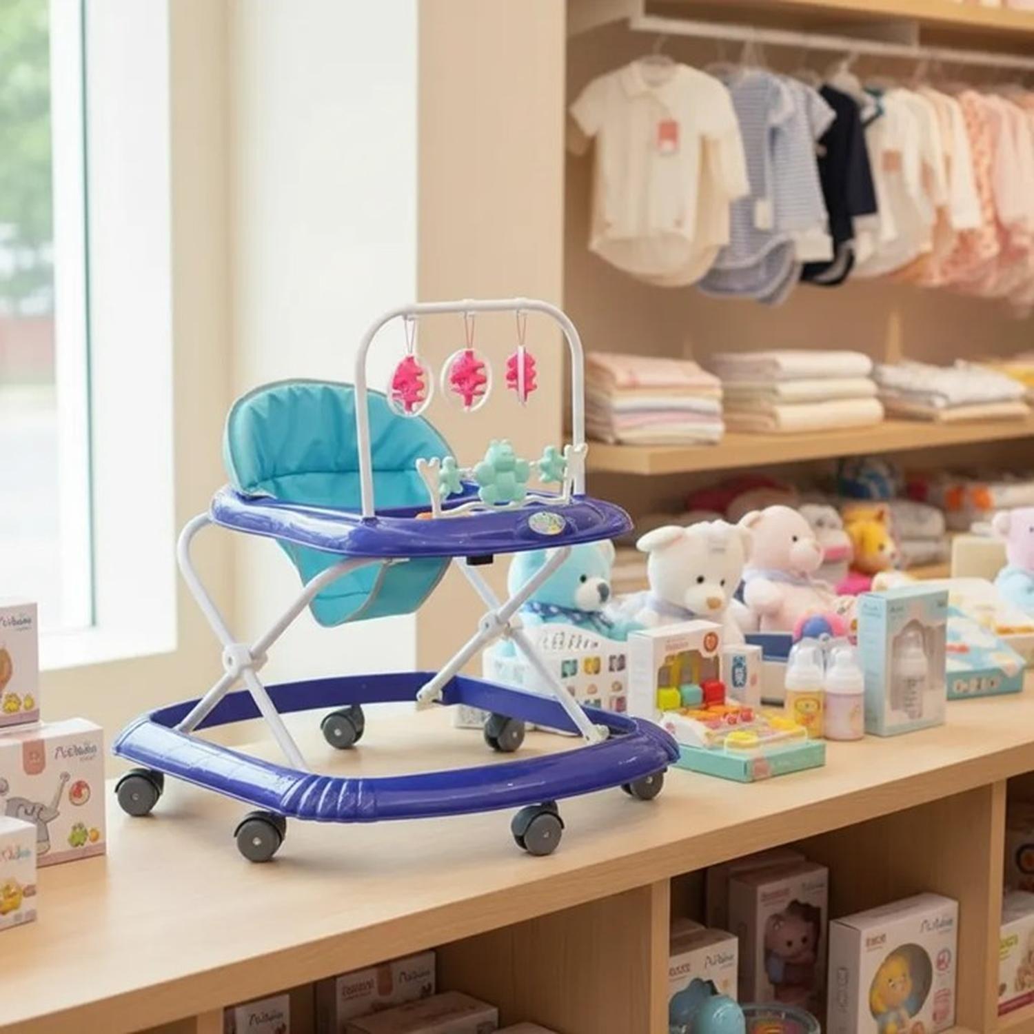 Andador Plegable Flores Con Musica Bebes Portable Unisex-3